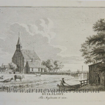 [Antique print, etching, oude prent Buitksloot bij Amsterdam] Buiksloot, published ca. 1790.