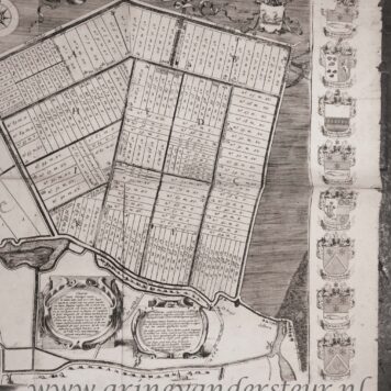 [Antique print, cartography, oude kaart Wieringerwaard] Wieringer Waert, published ca. 1741-1744.