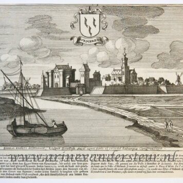 [Antique print; etching, oude prent Purmerend] PURMERENT, published ca. 1675.
