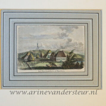 [Antique print, wood engraving] Het Eijelandshuis of Eijerhuis, published ca. 1850.