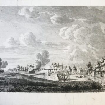[Antique print, etching and engraving, Amstelveen] The attack of Amstelveen, published 1791.