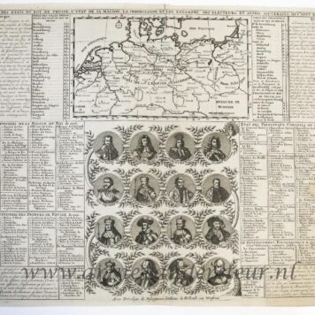 [Antique print, cartography, Prussia] Carte des etats du roy de Prusse... (Koning van Pruisen), published ca. 1705-1720.