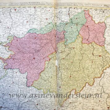 [Antique print, cartography, handcolored engraving] Maps of Northern and Eastern Germany, published ca. 1702.
