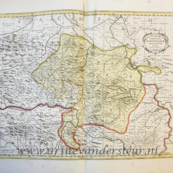 [Antique print; cartography/cartografie] Mansfeld, Germany, published 1696.