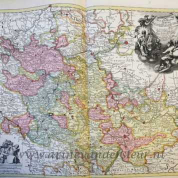 [Antique print, cartography, handcolored engraving] Maps of Western Germany, published ca. 1702.