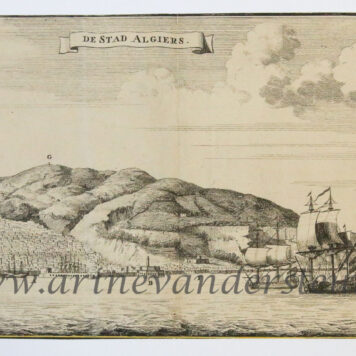 [Antique print, etching] De stad Algiers, published ca. 1725-1747.