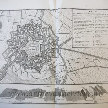 [Antique print, etching] Map of the siege of Lille 1707, published 1729.