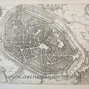 [Antique print, cartography] Mons/Bergen, published ca. 1610.