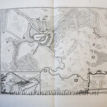 [Antique print, etching] Map of the siege of Dendermonde (Spanish Succession War), published 1729.