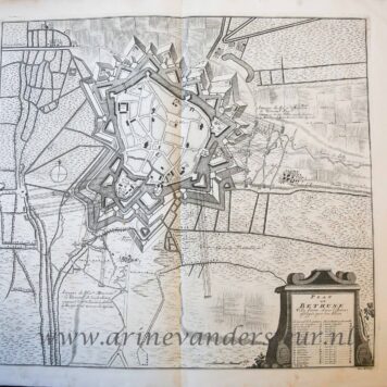 [Antique print, etching] Map of the siege of Béthune in 1710 (Spanish Succession War), published 1729.