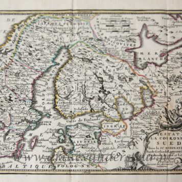 [Antique print, etching, 1749] Map of the Reign of Sweden, published ca. 1749.