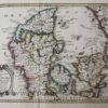 [Antique print, etching, 1749] Map of the Reign of Denmark, published ca. 1749.