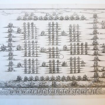 [Antique print, etching, Military, 1688] William III's invasion fleet, published ca. 1688.
