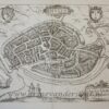 [Antique print, etching, oude prent Aalst] Map of Aalst, published ca. 1648.
