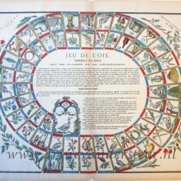 [Antique game, board game, lithography] Jeu de l'Oie (Goose game), published ca. 1870.