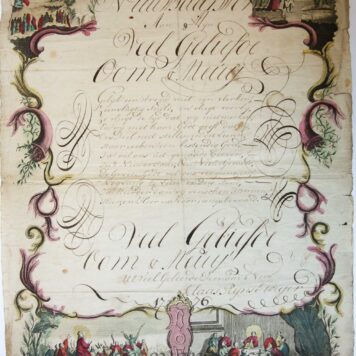 [Nieuwjaarswensch / New Year Wishes, 1776] Klaas Rynsburger (Rijnsburger). Wish card for the new year, dated 1776, 1 p.