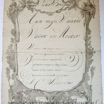 [Paasbrief / Easter Wish Card] D.C. Schoorl. Wish card for Easter, dated 1801.