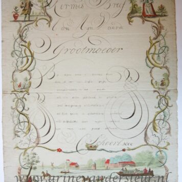 [Kermisbrief / Fair Wish Card, 1800] D.C. Schoorl. Wish card for Christmas, dated 1800, 1 p.