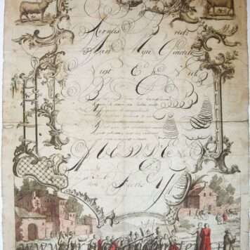 [Kerst Wenskaart / Christmas Wish Card] Floris IJff. Assendelft. Wish card for the Christmas, dated 1808, 1 p.