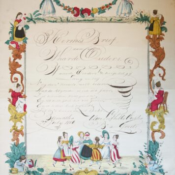 [Kermis Brief / Fair Wish Card, 1856] B. de Goede. Beemster. Fair Wish card, dated 1856, 1 p.