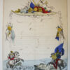[Nieuwjaarswensch / New Year Wishes, 1846] Jan Boersma. Grijpskerk. Hand colored decorative card with mythological scene, dated 1846, 1 p.