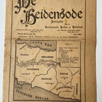 INDIE, ZENDING--- Aflevering van 'De Heidenbode, zendingblad van de Geref. kerken in Nederland'. Juli 1901, 16 pag., gedrukt.