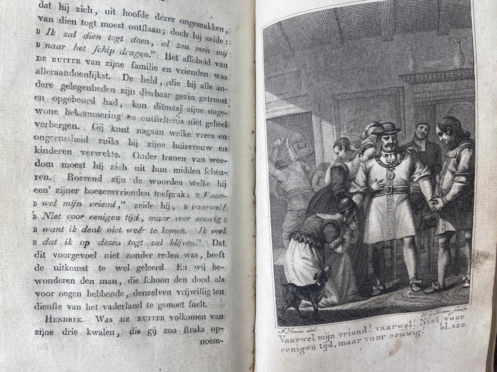 G. Engelberts Gerrits, Het Leven en de Daden van M.A. de Ruiter, Neerlands doorluchtigsten Zeeheld: in gesprekken tusschen eenen vader en zijne Kinderen. Amsterdam, C. Schaares, 1823, 268 pp