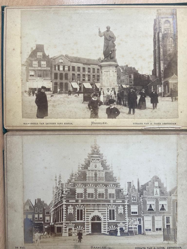 Haarlem en Omstreken. Fotoalbum met 5 antieke foto's van Haarlem. Photo album with vintage photo's of Haarlem.