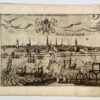 [Antique print, engraving] De Stadt Amstelredam (Amsterdam), published ca. 1617.
