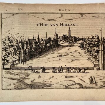 [Antique print, engraving] HAYE -- 't Hof van Hollant (Den Haag, 's-Gravenhage), published ca. 1616.