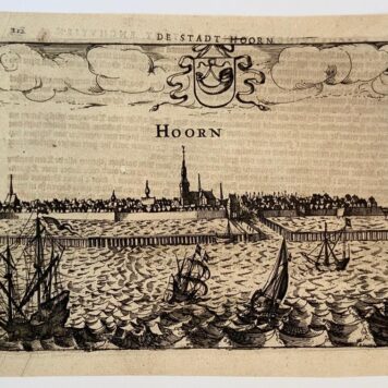 [Antique print, engraving] DE STADT HOORN -- Hoorn, published ca. 1617.