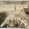 Print/Prent: Dam Koorn-Beurs en Wisselbanck (Middelburg), ca 1696.