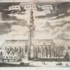 Print/Prent Zeeland: Nieuwe-Kerk. Abdye Toren. Choor-Kerk Middelburg. Ca 1696.