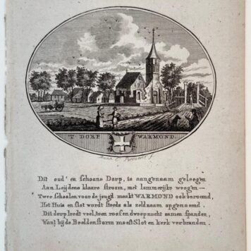 [Original city view, antique print] 't Dorp Warmond, engraving made by Anna Catharina Brouwer, 1 p.