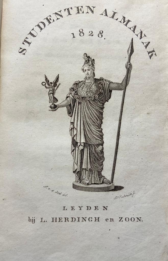 [Leiden] Studenten Almanak 1828, Leyden Herdingh, 154 pp.