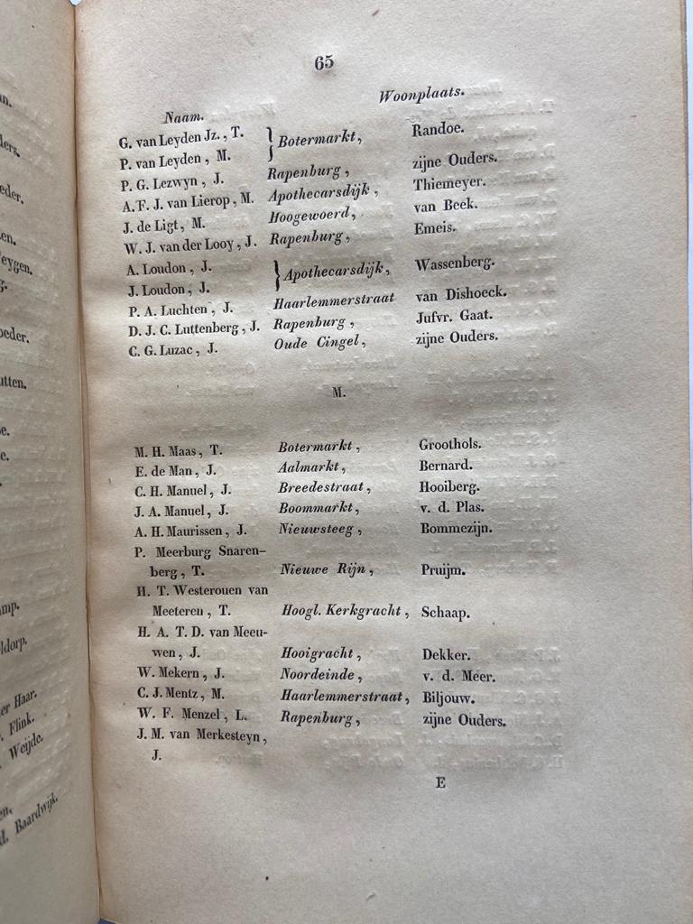[Leiden] Studenten-Almanak voor het jaar 1843, 200 pp.