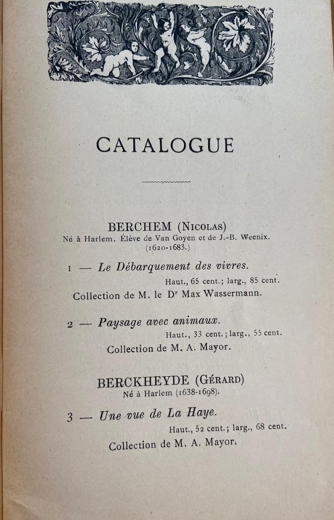 [Catalogue] Exposition Retrospective des Grands en des Petits Maitres Hollandais du XVIIe siecle, 1911, Paris, Salle du jeu de Paume (Jardin des Tuileries), 35pp.