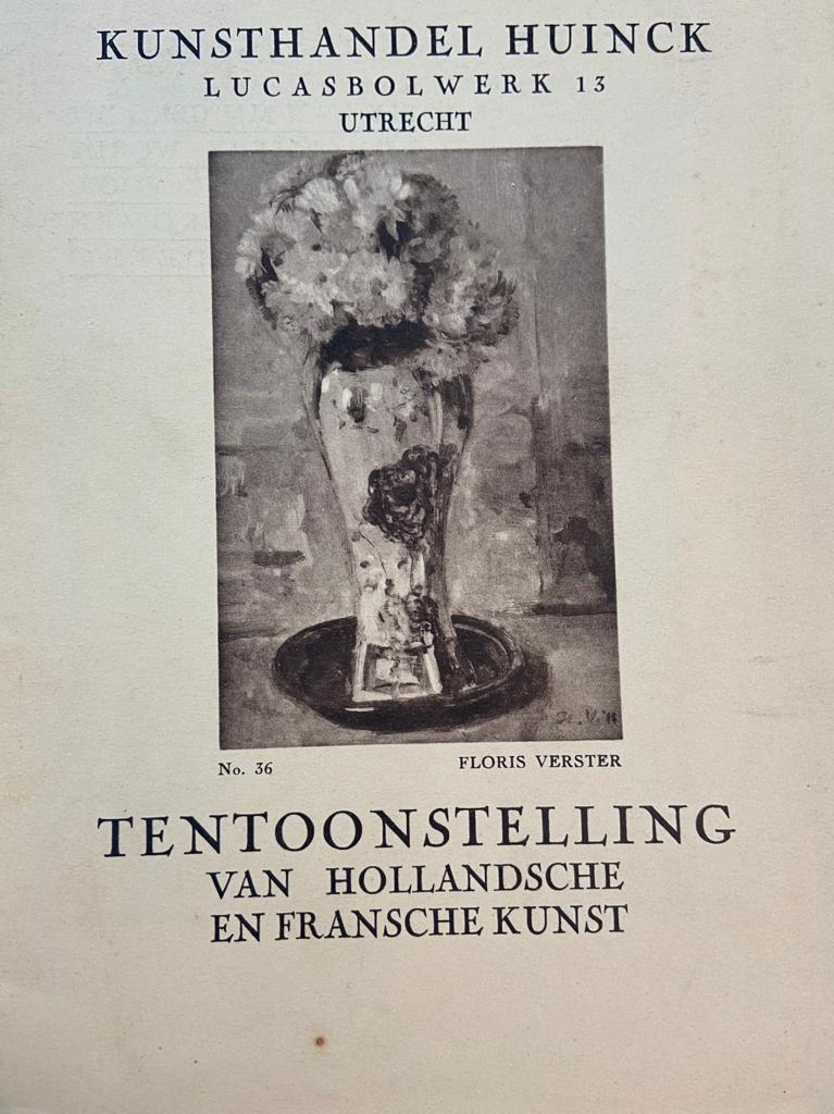 [Catalogue] Kunsthandel Huinck: Tentoonstellingvan Hollandsche en Fransche Kunst, [1939].