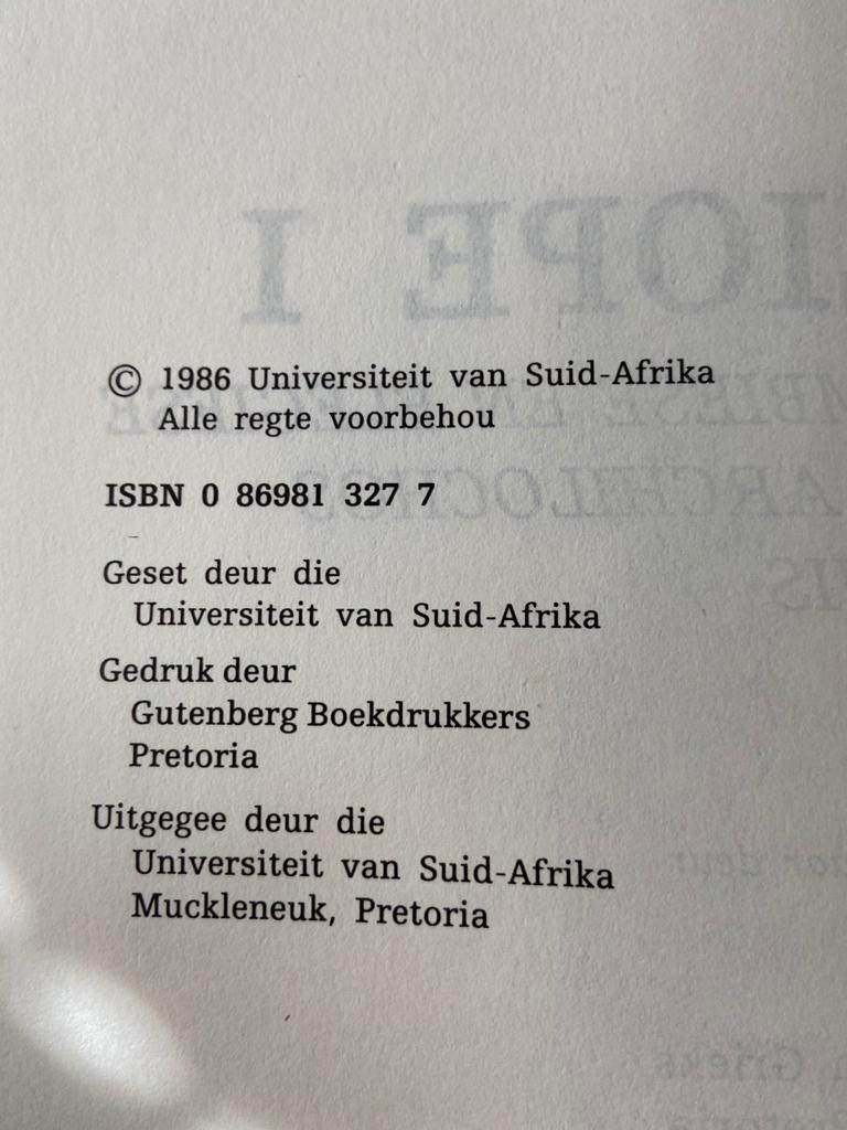 Kalliope I, Griekse Jambiese en Elegiese Poesie van Archilochos tot Theognis, Universiteit van Suid-Afrika, Pretoria 1986, 236 pp.