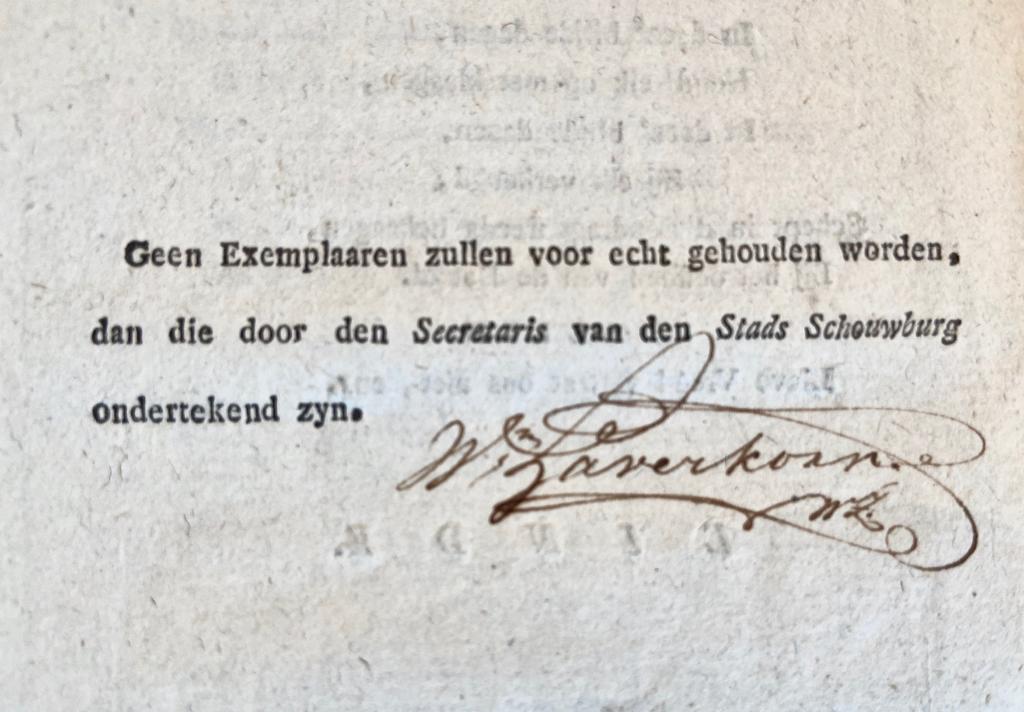 Het Vredefeest, landspel met zang en dans door A. Fokke Simonsz., Te Amsterdam bij Abraham Mars 1802, 43 pp. RARE FIRST EDITION.