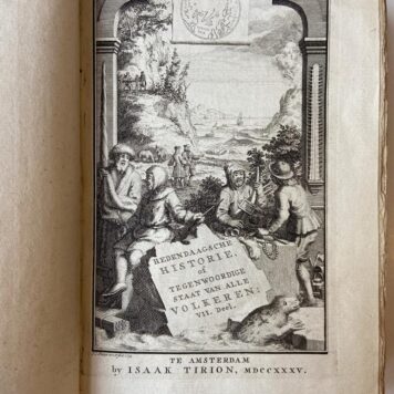 Hedendaagsche historie of Tegenwoordige Staat (...) VII, behelzende den Tegenwoordigen Staat van Rusland, Zweden, Denemarken en Noorwegen, als mede van de landen onder de Noord Pool gelegen en van de Groenlandsche visscherij. Amsterdam, Tirion, 1735.