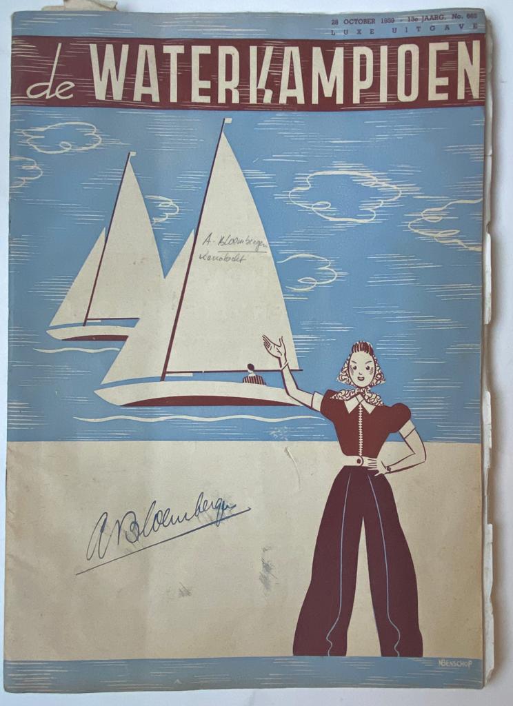  - BLOEMBERGEN Twee artikelen door A. Bloembergen in De Waterkampioen 1939 betr. een tocht door Zweden per kano, ca. 10 blz., gell.