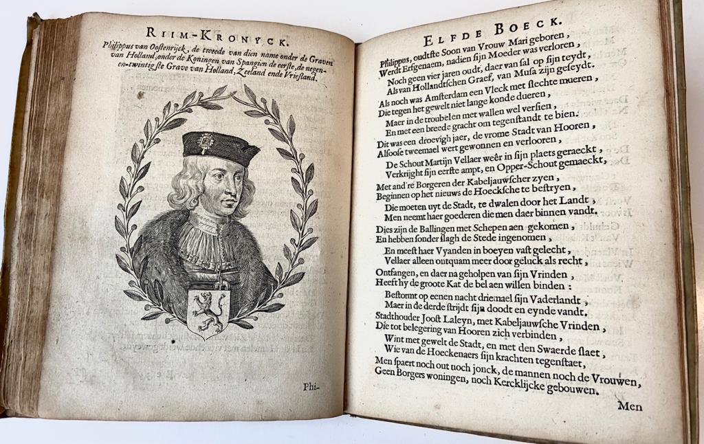 Oude Hollandsche geschiedenissen ofte, Corte Rym-Kronyck verdeelt in XIII boecken. 's-Gravenhage, A. Tongerloo etc., 1648.