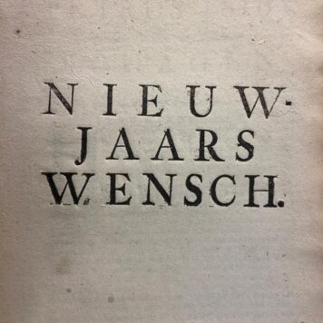 Nieuw-jaar-wensch aan den eerwaarden heer Petrus Siby, Roomsch priester en pastoor te Schagen. Amsterdam, 1-1-1741.