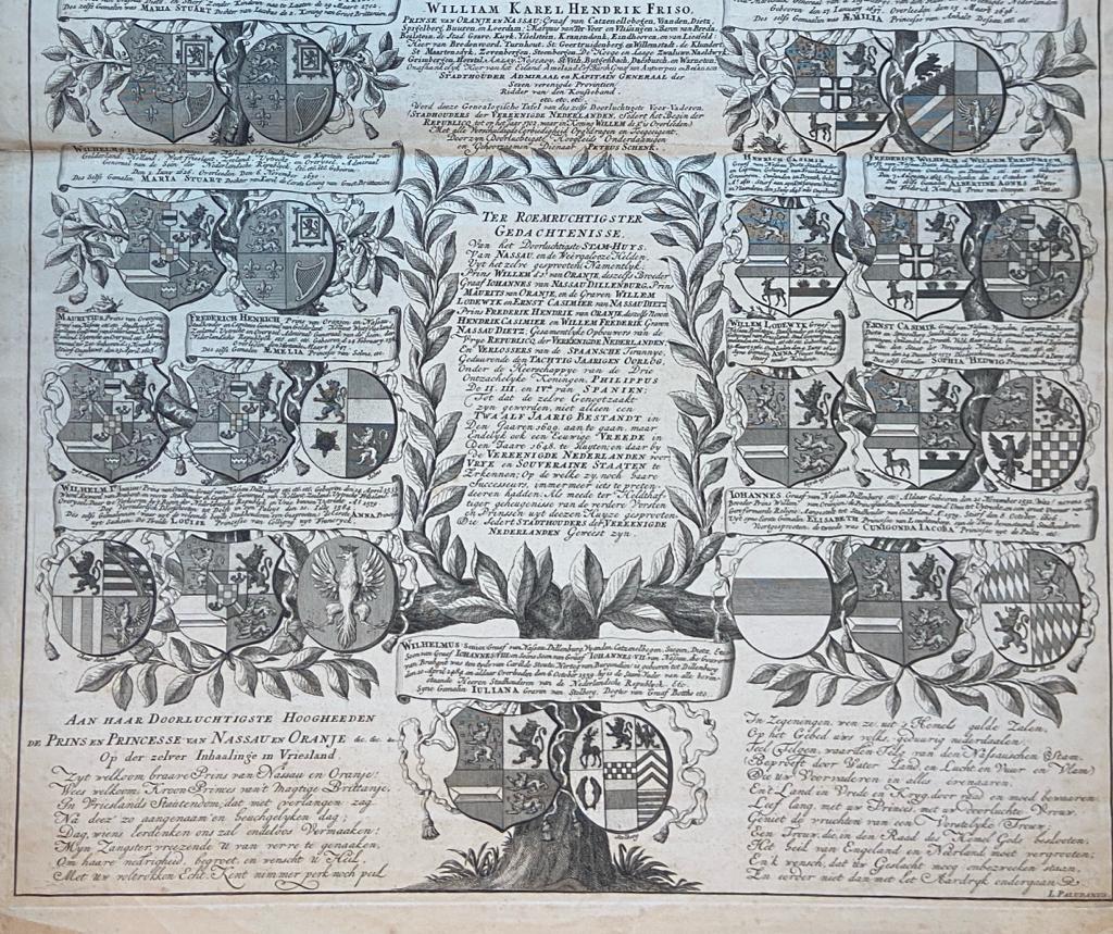 print. P. Schenck (1693-1775), Aan zyn Doorluchtigste Hoogheid Wilhelm Karel Hendrik Friso Prinse van Oranje en Nassau (...), 1734.