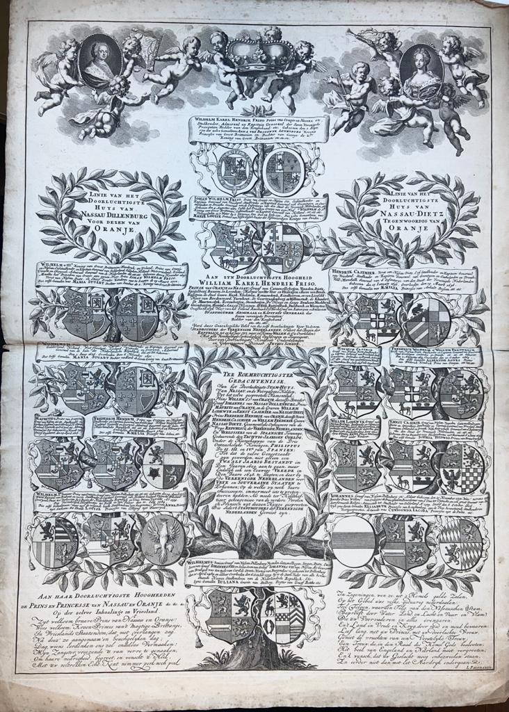 print. P. Schenck (1693-1775), Aan zyn Doorluchtigste Hoogheid Wilhelm Karel Hendrik Friso Prinse van Oranje en Nassau (...), 1734.
