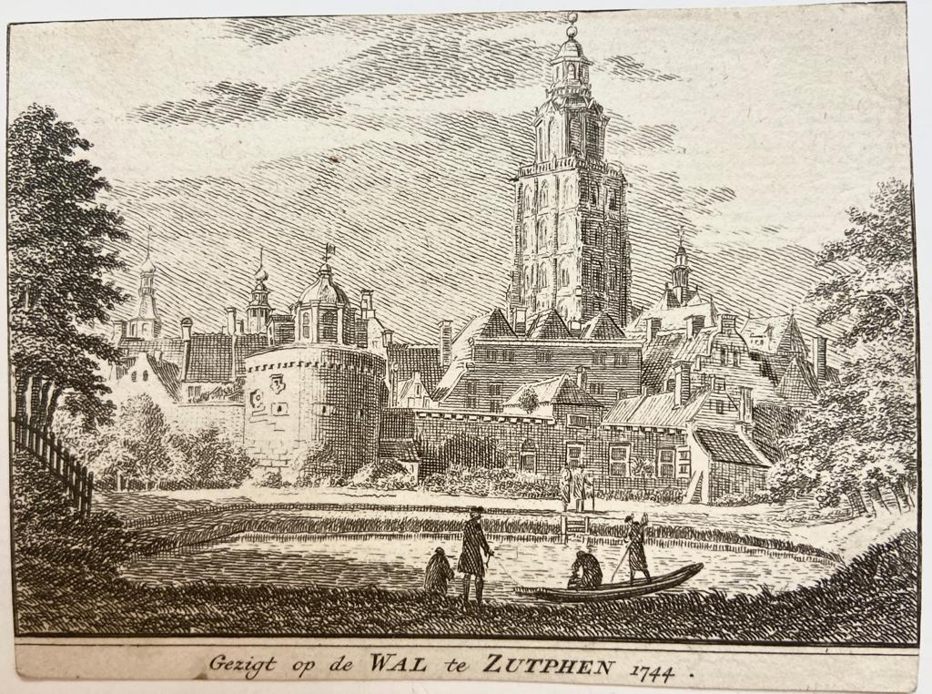 Gezigt op de Wal te Zutphen 1744.