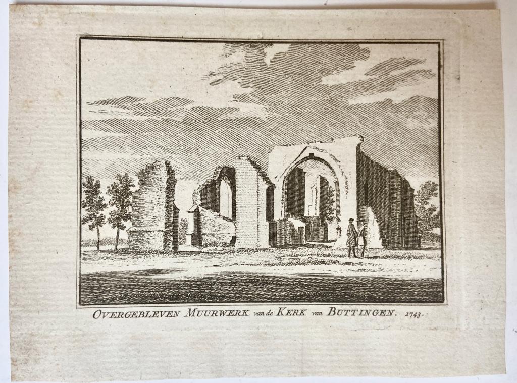 Overgebleven Muurwerk van de Kerk van Buttingen. 1743.