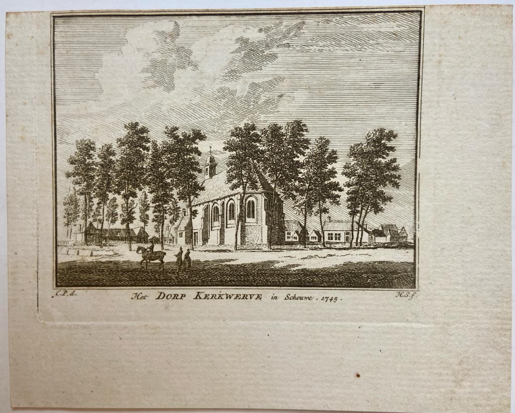 Het Dorp Kerkwerve in Schouwe. 1745.