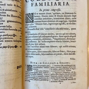 Colloquia, cum notis selectis variorum, addito indice novo, accurante Corn. Schrevelio. Leiden / Rotterdam, Hackius, 1664.